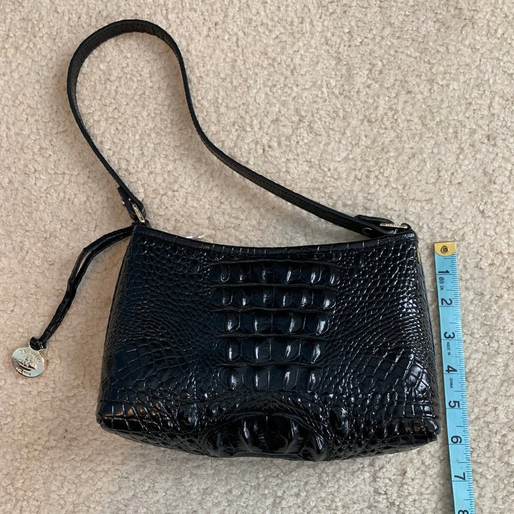 Shiny Black Brahmin Leather Purse